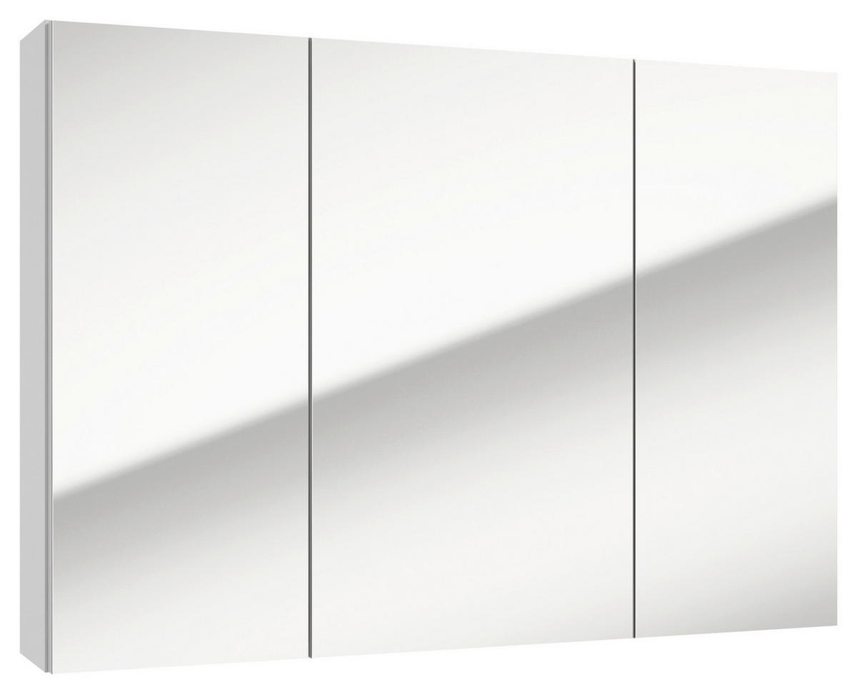 DULAP CU OGLINDĂ 85/60/15 cm  - alb, Basics, sticlă/material pe bază de lemn (85/60/15cm) - MID.YOU