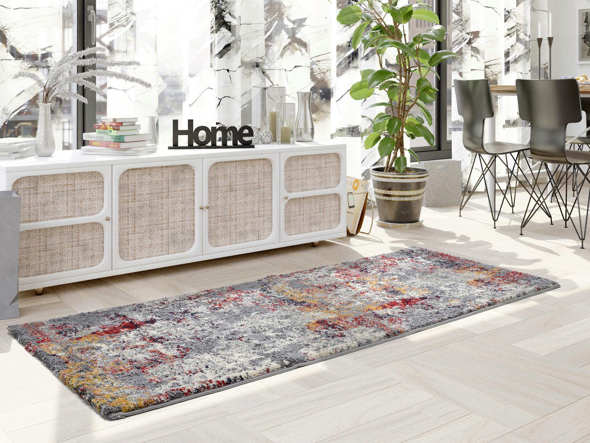 LÄUFER 80/250 cm Timeline Firework Multicolor  - Multicolor, Design, Textil (80/250cm) - Novel