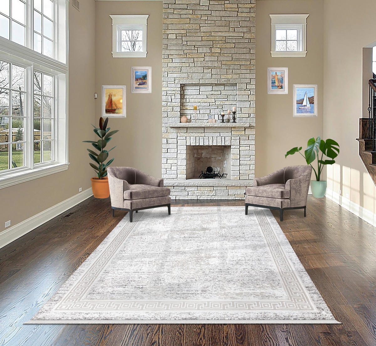 VINTAGE-TEPPICH 200/290 cm Harmony Creme, Hellgrau  - Creme/Hellgrau, LIFESTYLE, Textil (200/290cm)