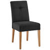 STUHL Cord Schwarz, Eichefarben Eiche massiv  - Eichefarben/Schwarz, KONVENTIONELL, Holz/Textil (47,5/91,5/63cm) - home24
