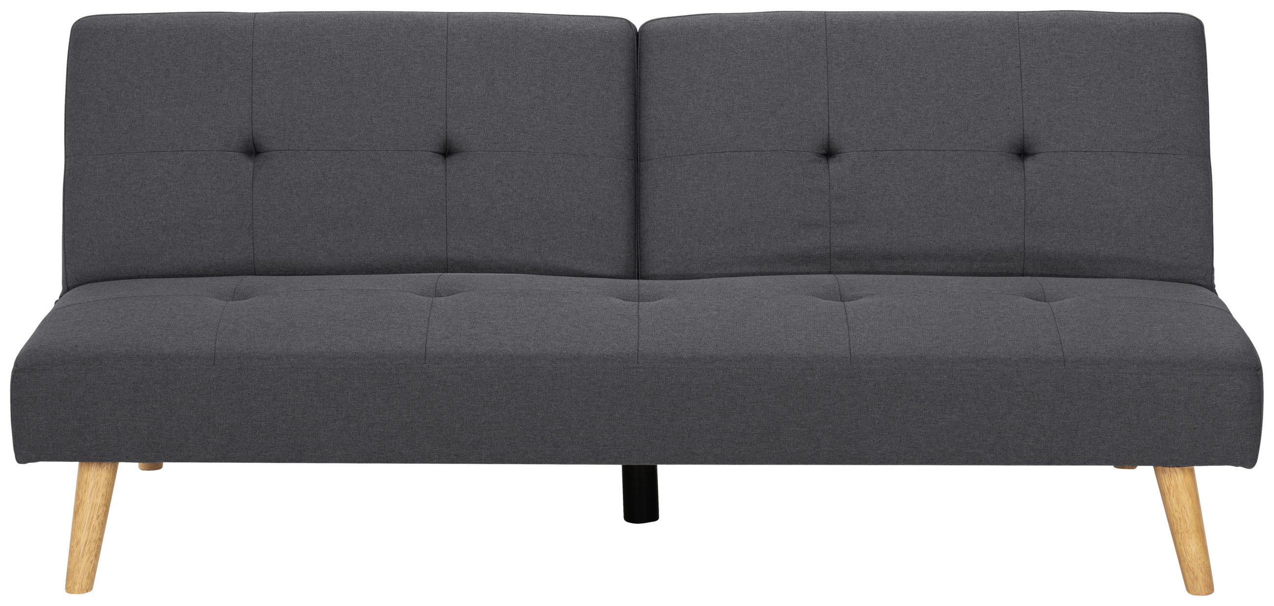 SCHLAFSOFA Leinenoptik Dunkelgrau  - Dunkelgrau/Naturfarben, Basics, Holz/Textil (178/76/88cm) - MID.YOU