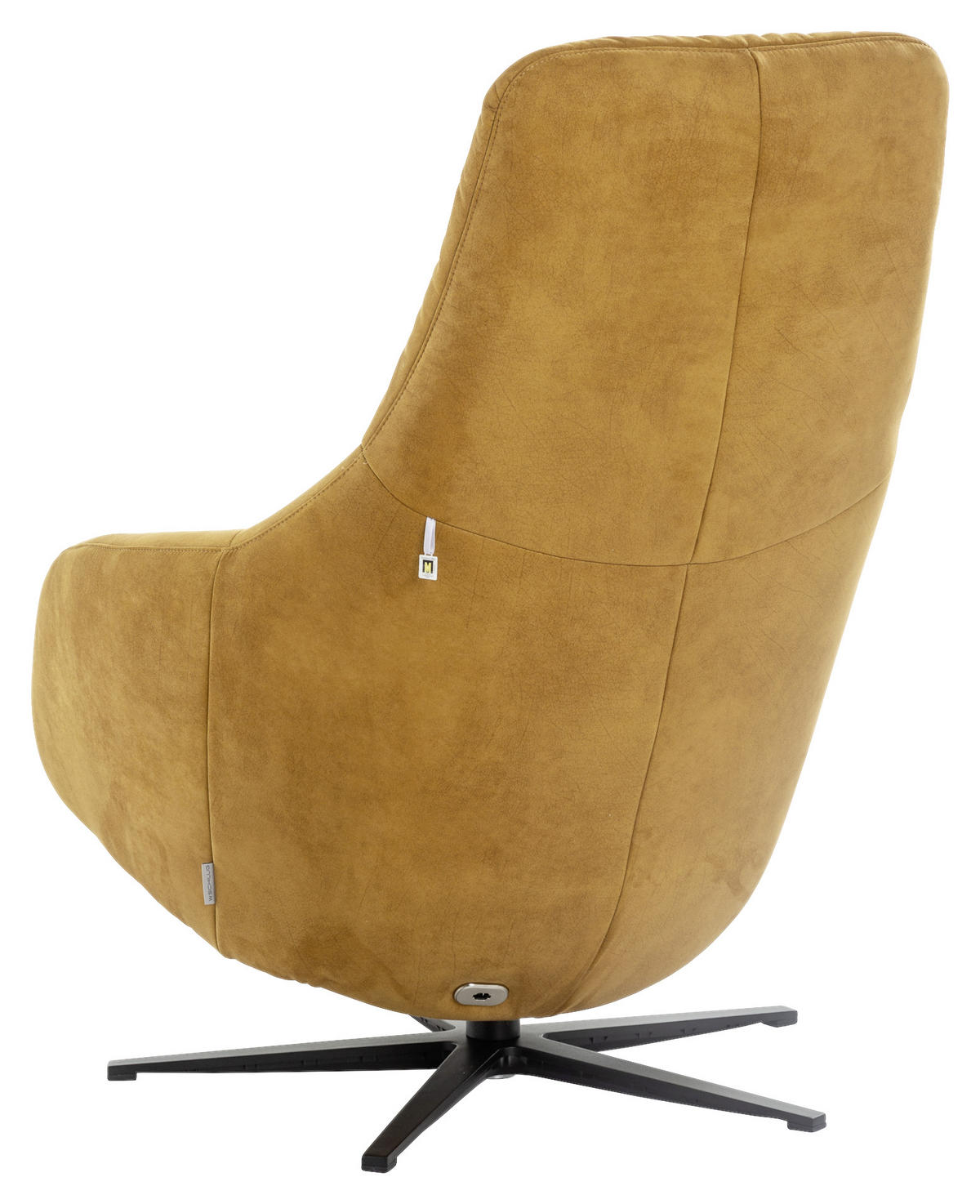 RELAXSESSEL Flachgewebe Relaxfunktion, Kopfteilverstellung, Fußteilverstellung    - Currygelb/Schwarz, Design, Textil/Metall (77/108/95cm) - Chilliano