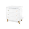 WICKELKOMMODE PINOLINO PAN 100/100/56-78 cm  - Eichefarben/Weiß, Design, Holz/Holzwerkstoff (100/100/56-78cm) - Pinolino