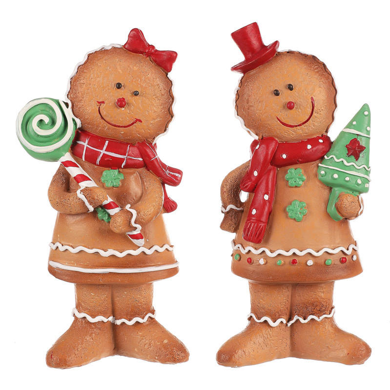VÁNOČNÍ FIGURKA - hnědá, Basics, keramika (10/20/6cm)