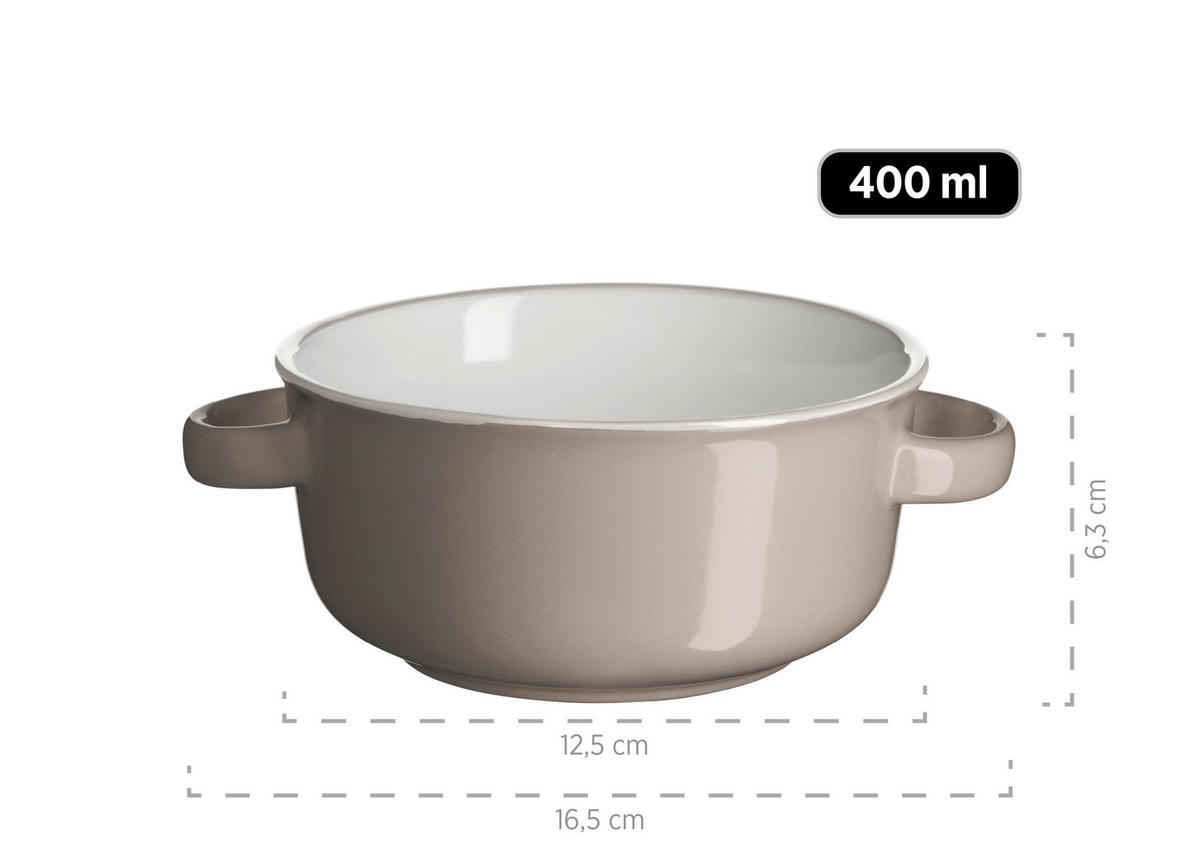 SUPPENTASSE Maila 23 cm   - Hellrosa/Hellgrau, Basics, Keramik (23cm) - Mäser