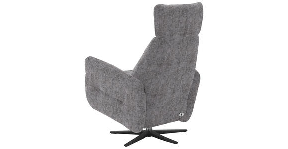 RELAXSESSEL in Textil Grau  - Schwarz/Grau, Design, Textil/Metall (82/113/90cm) - Dieter Knoll