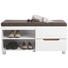 GARDEROBENBANK Linon Braun, Nussbaumfarben, Weiß - Nussbaumfarben/Braun, Design, Holzwerkstoff/Textil (100/43,4/36,5cm) - XORA