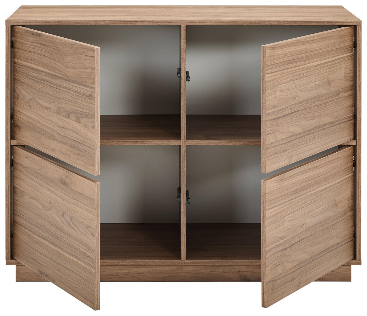 SIDEBOARD Japandi 111/82,5/41,5 cm  - Nussbaumfarben, Design, Holzwerkstoff (111/82,5/41,5cm) - MID.YOU