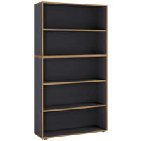 IRATTARTÓ POLC - fekete/méztölgy színű, Design, műanyag/faalapú anyag (100/183/33cm) - P & B