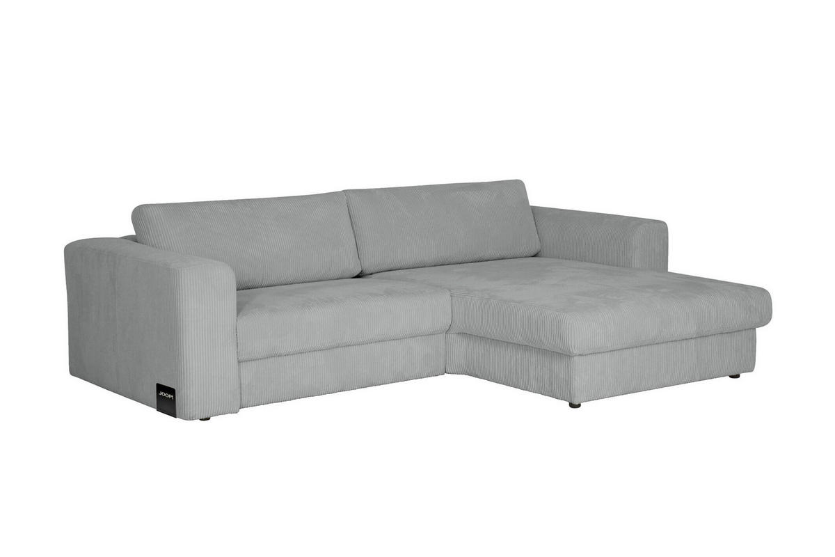 ECKSOFA JOOP Hellblau, Hellgrau Cord  - Hellgrau/Schwarz, KONVENTIONELL, Kunststoff/Textil (269/192cm) - Joop!