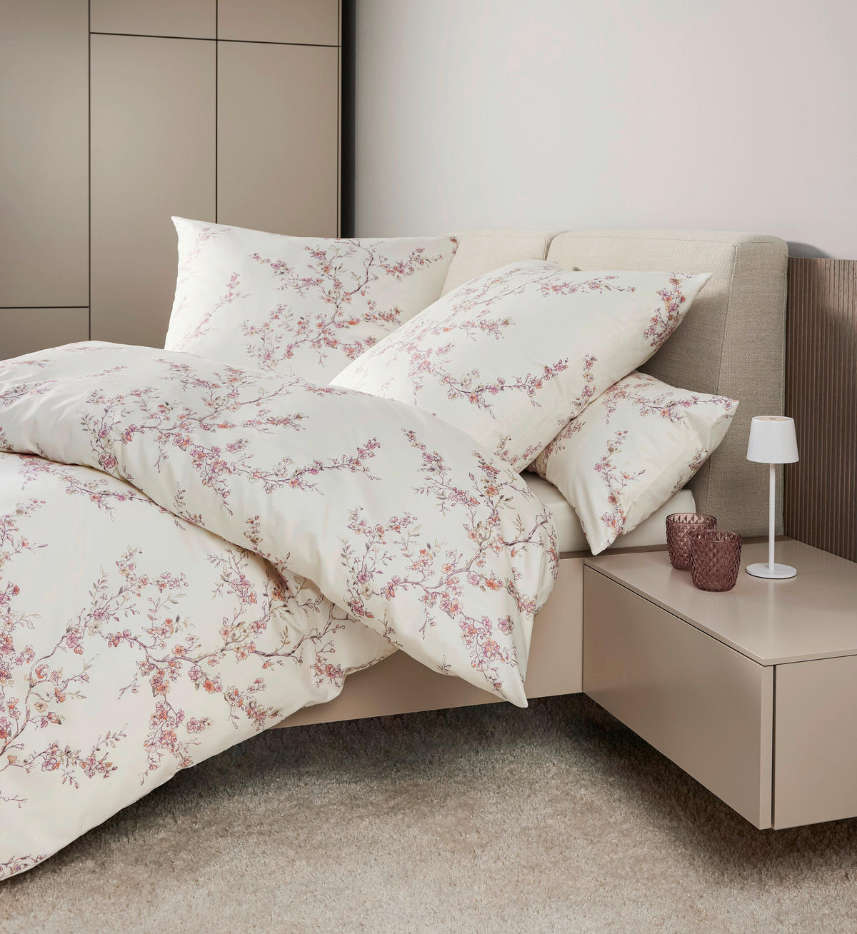 POSTELJINA 135/200 cm  MILANO  - bijela/ružičasta, Konvencionalno, tekstil (135/200cm) - Janine