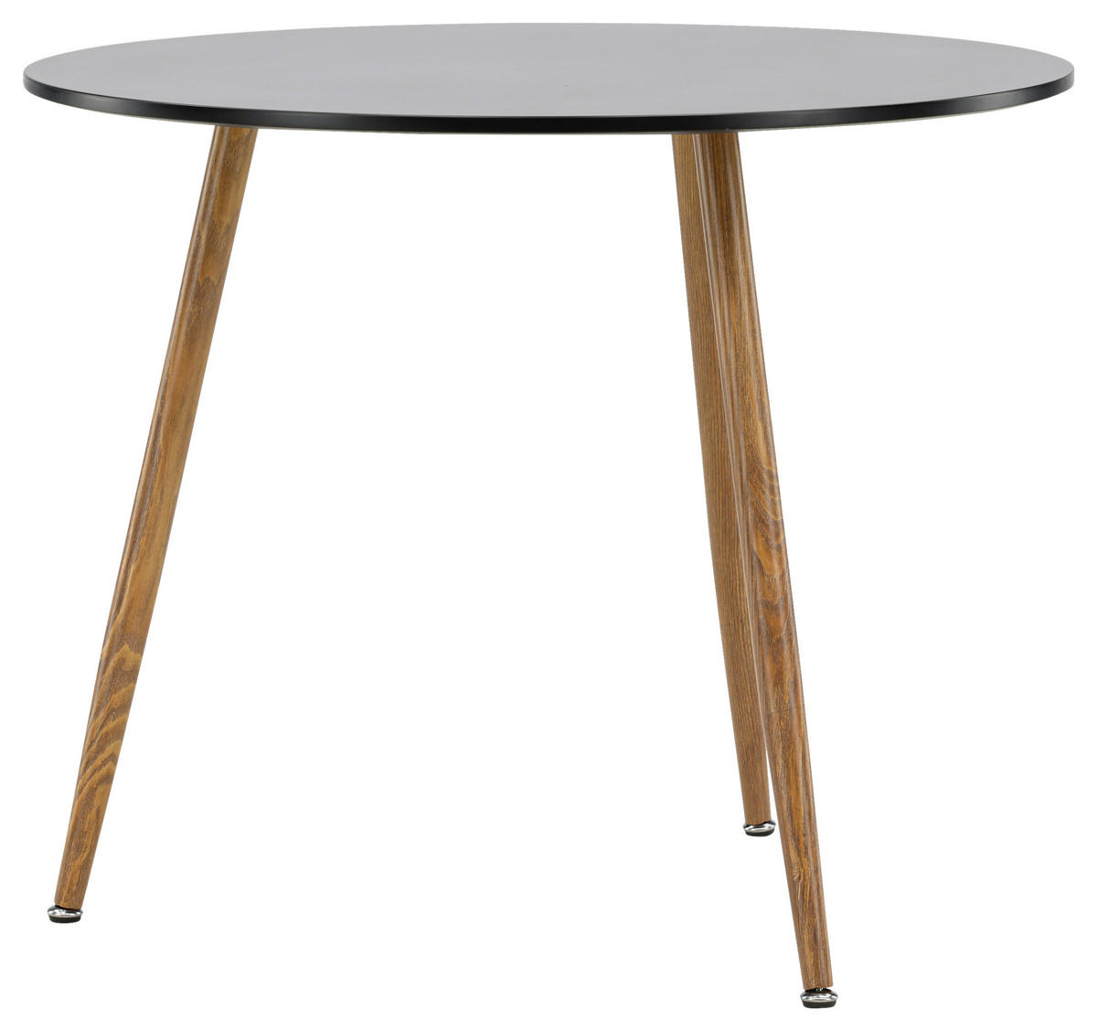 ESSTISCH in Metall, Holzwerkstoff 90/90/75 cm  - Hellbraun/Schwarz, Design, Holzwerkstoff/Metall (90/90/75cm) - Livetastic