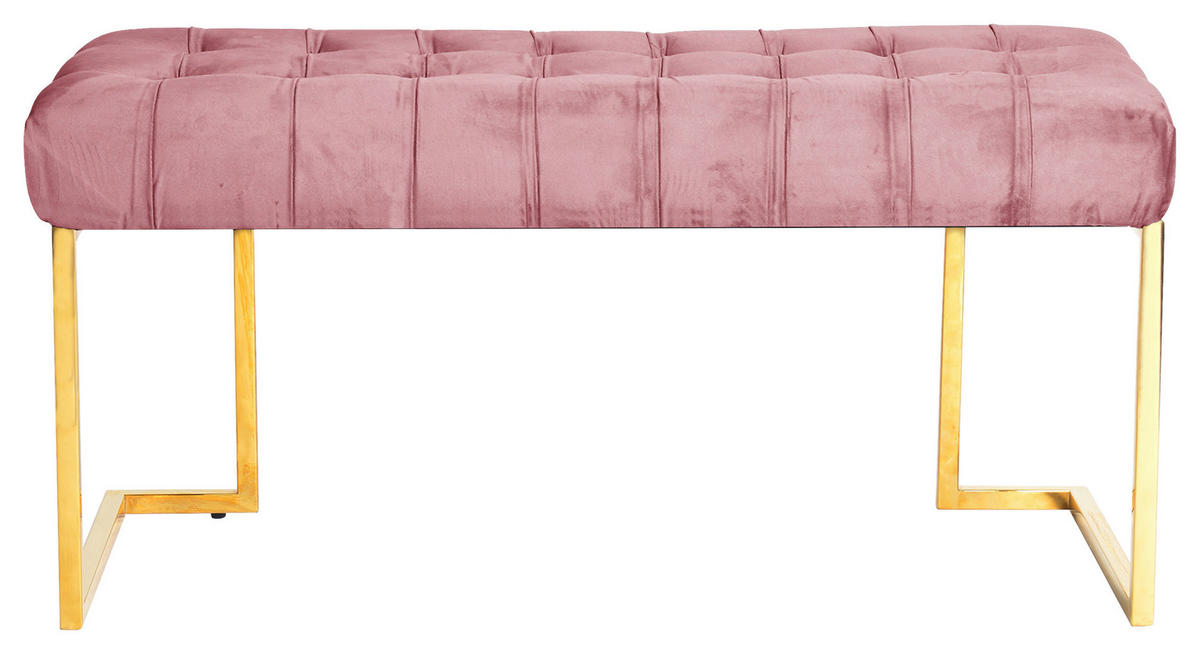TABURETOVÁ LAVICE, plast, 47/48/100 cm - starorůžová, Design, plast (47/48/100cm)
