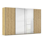 SCHWEBETÜRENSCHRANK 360/223/68 cm 4-türig Eichefarben  - Chromfarben/Eichefarben, Design, Holz/Holzwerkstoff (360/223/68cm) - Novel