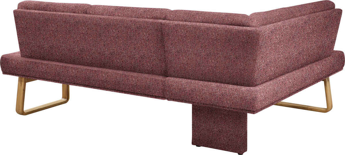 ECKBANK 174/280 cm  in Rosa, Eichefarben  - Eichefarben/Rosa, Design, Holz/Textil (174/280cm) - Dieter Knoll