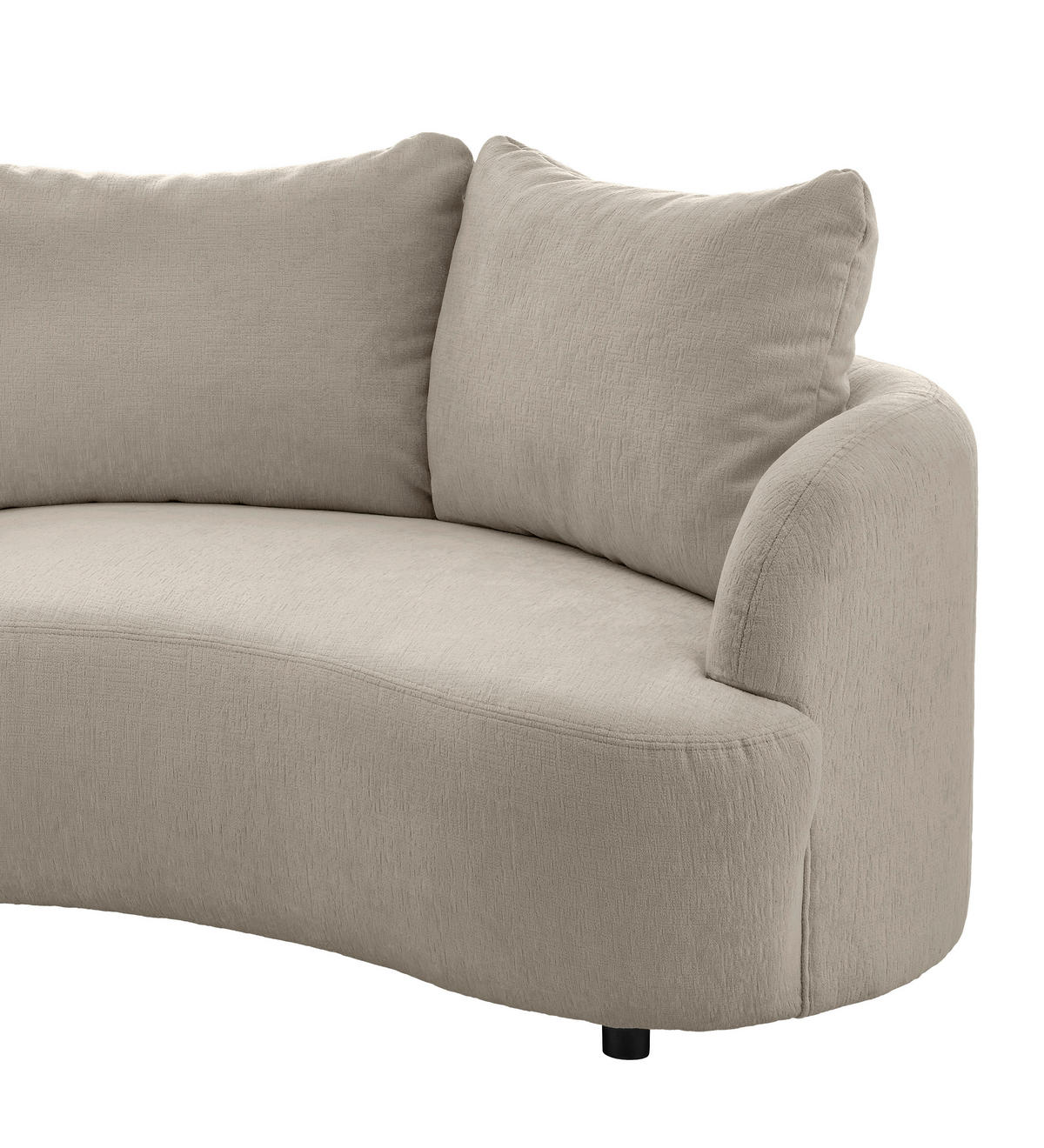 ECKSOFA Taupe Mikrofaser  - Taupe/Schwarz, MODERN, Kunststoff/Textil (250/139cm) - Livetastic