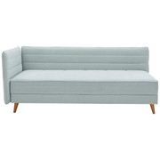 LIEGE in Textil Blau, Grau - Blau/Grau, MODERN, Holz/Textil (130/84/210cm) - Joka