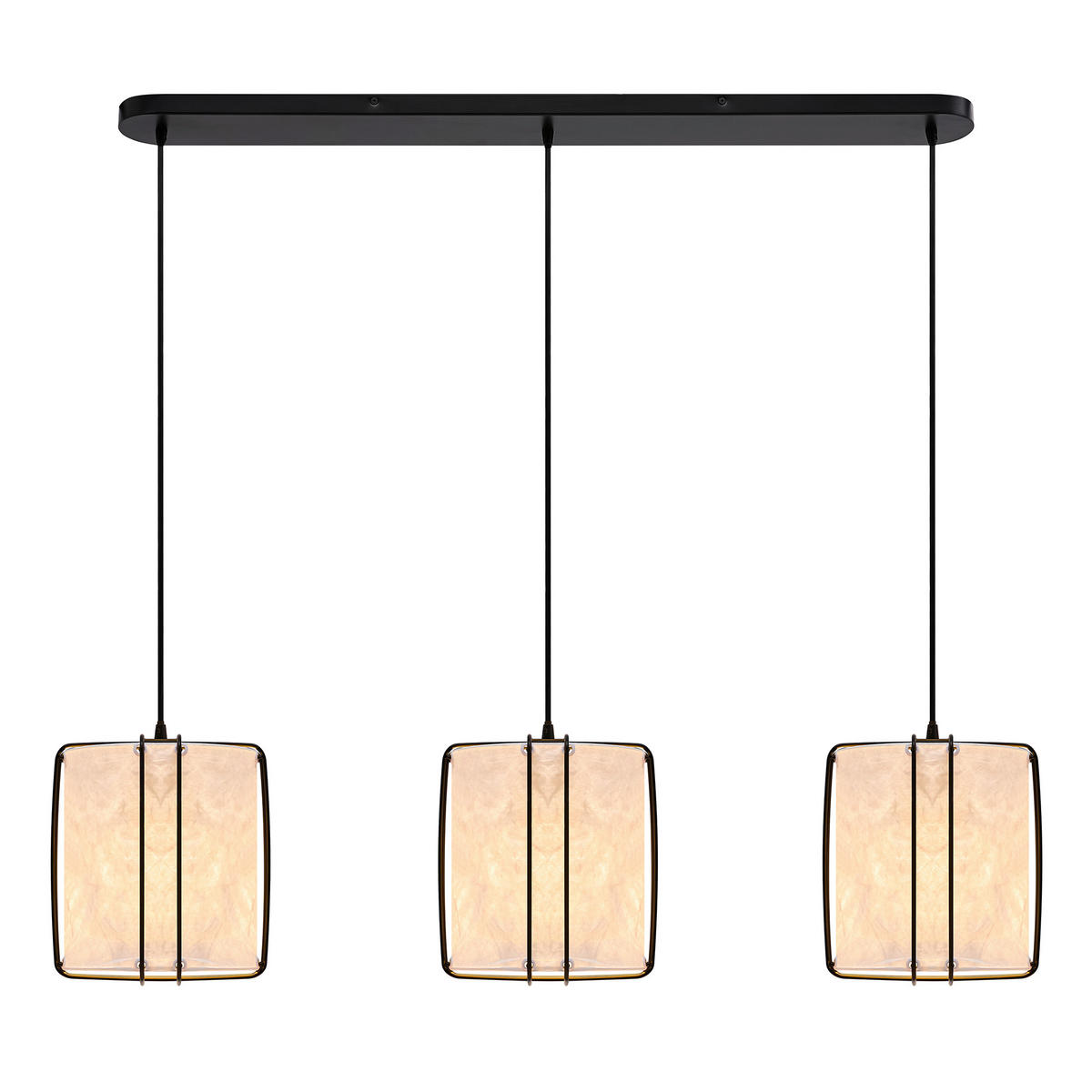 HÄNGELEUCHTE Cardine   - Schwarz/Weiß, Design, Kunststoff/Metall (112/27/22cm) - Nordlux