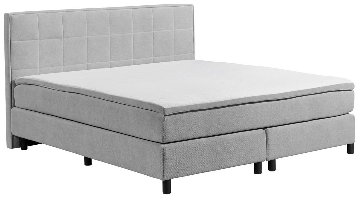 BOXBETT 180/200 cm  in Hellgrau  - Hellgrau, MODERN, Holzwerkstoff/Kunststoff (180/200cm) - MID.YOU