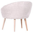 SESSEL Cord Beige    - Beige/Buchefarben, Design, Holz/Textil (73/73/66cm) - Carryhome