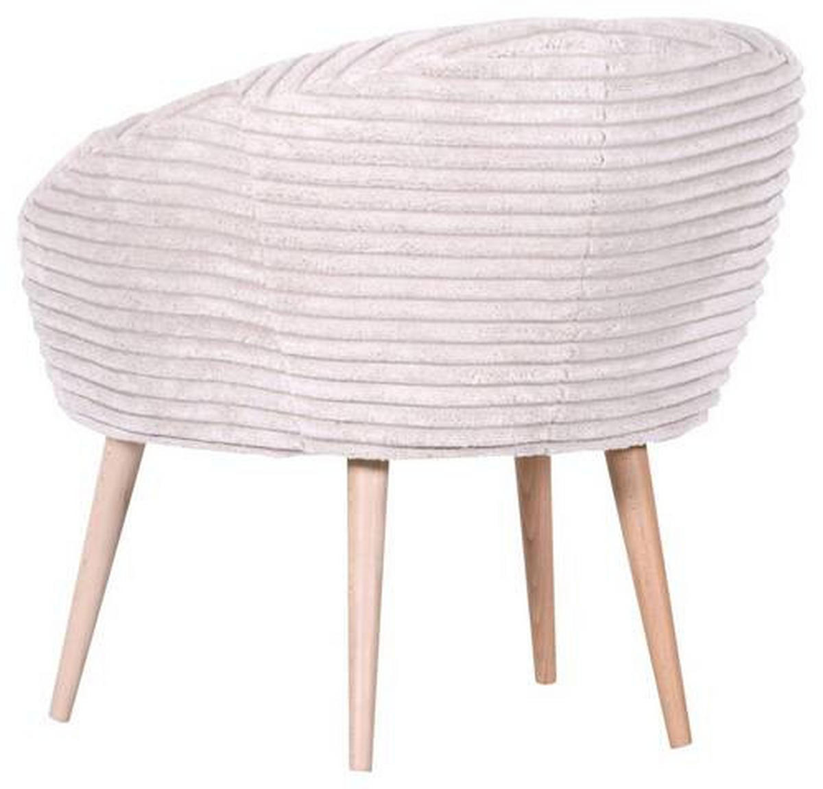 SESSEL Cord Beige    - Beige/Buchefarben, Design, Holz/Textil (73/73/66cm) - Carryhome