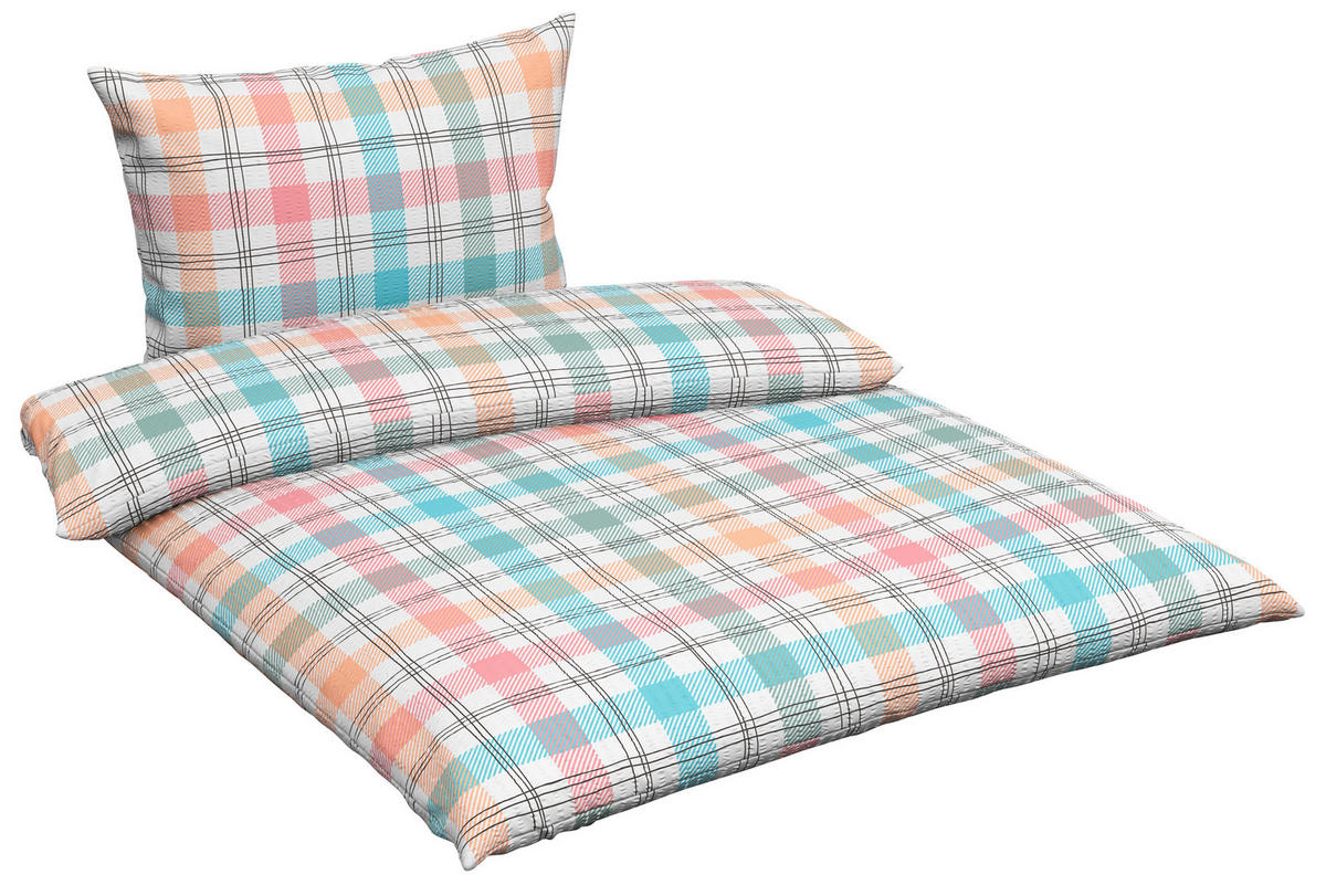 KREPOVÉ OBLIEČKY, seersucker, viacfarebná, 140/200 cm - viacfarebná, Konventionell, textil (140/200cm) - Esposa