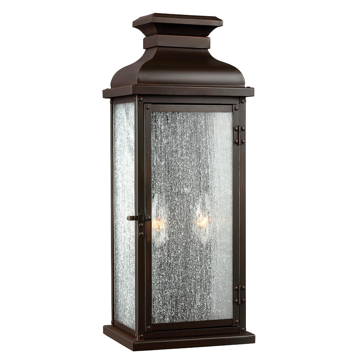 AUSSENWANDLEUCHTE - Kupferfarben, Konventionell, Glas/Metall (17,8/15,5/46cm) - Elstead Lighting