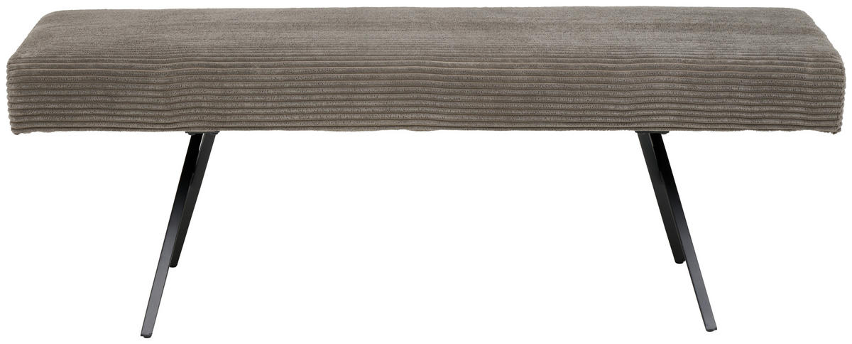 SITZBANK 140/49/47 cm Cord Dunkelgrau  - Dunkelgrau/Schwarz, KONVENTIONELL, Textil/Metall (140/49/47cm) - MID.YOU