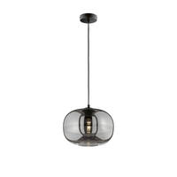 STROPNÍ ZÁVĚSNÉ SVÍTIDLO, 29,50/140 cm  - šedá/černá, Design, kov/sklo (29,50/140cm) - Fischer & Honsel