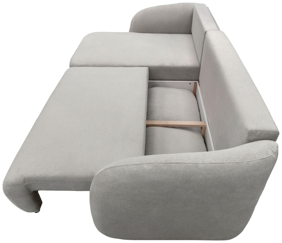 ECKSOFA PORTO Beige  - Beige/Schwarz, Design, Textil (154/270cm) - MID.YOU