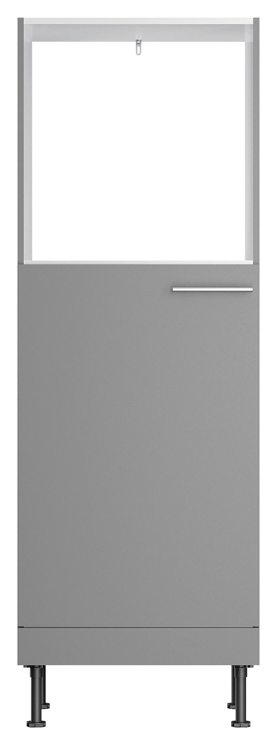 GERÄTEUMBAUSCHRANK 60/176,6/58,1 cm  in Grau  - Edelstahlfarben/Grau, Basics, Holzwerkstoff/Metall (60/176,6/58,1cm) - Optifit