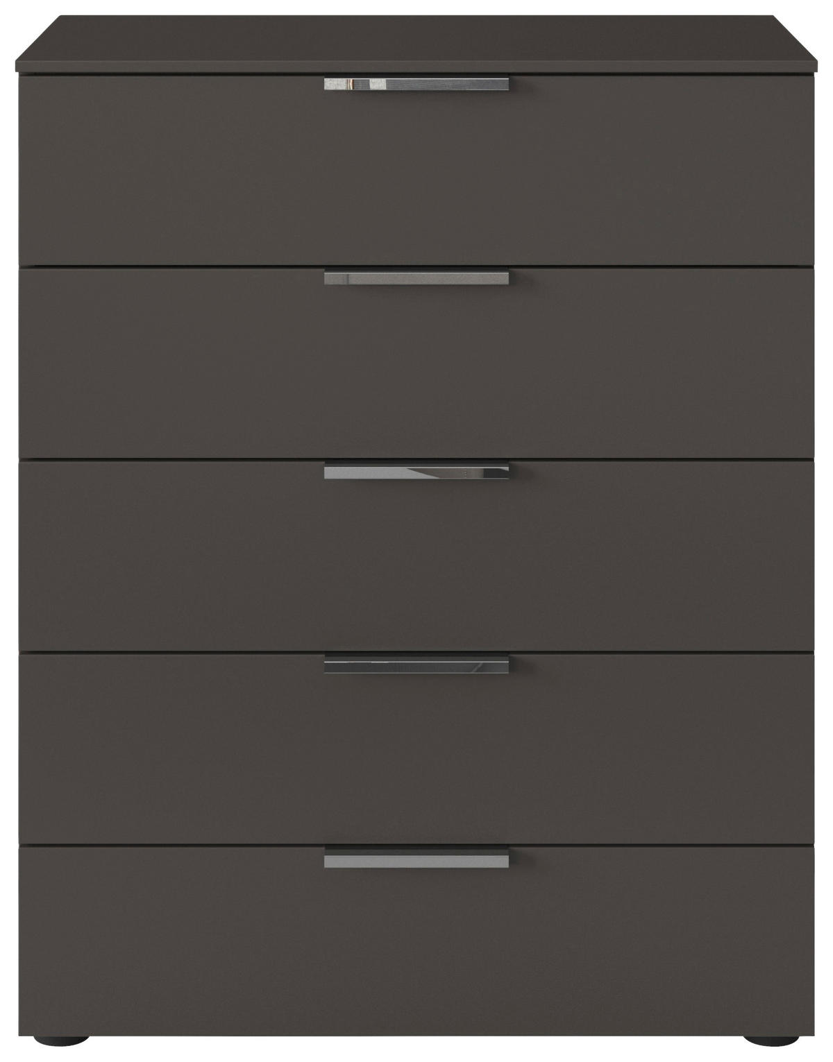 KOMMODE 80/100/42 cm  in Graphitfarben, Chromfarben  - Chromfarben/Graphitfarben, Modern, Holzwerkstoff/Kunststoff (80/100/42cm) - Rauch Möbel