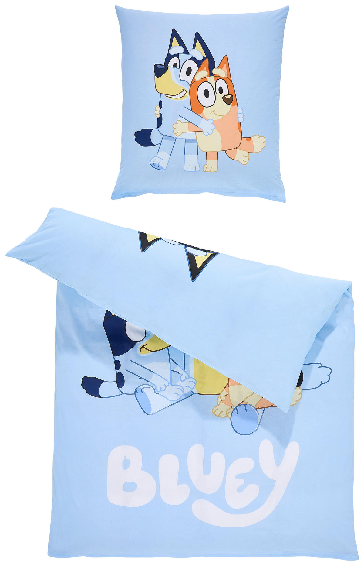 JUGENDBETTWÄSCHE BLUEY HUG Renforcé 135/200 cm  - Blau, Trend, Textil (135/200cm)