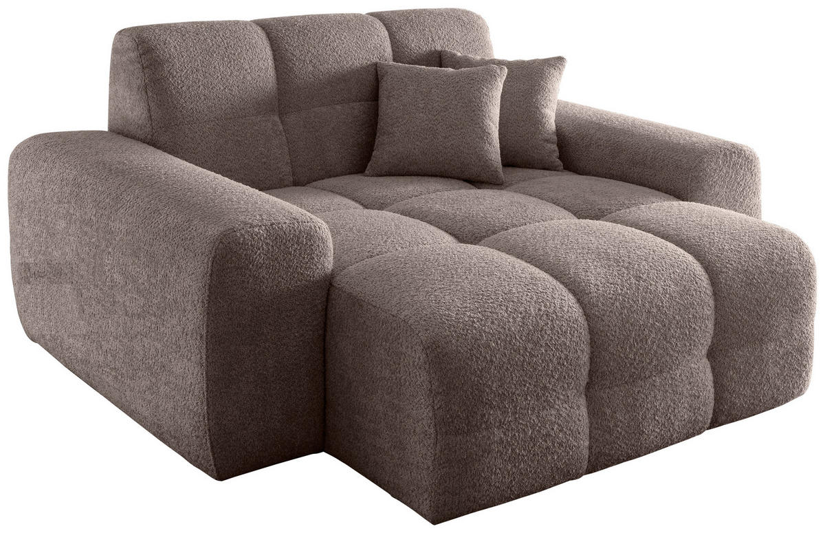 XXL-SESSEL - Taupe/Schwarz, MODERN, Kunststoff/Textil (181/87/155cm) - Livetastic