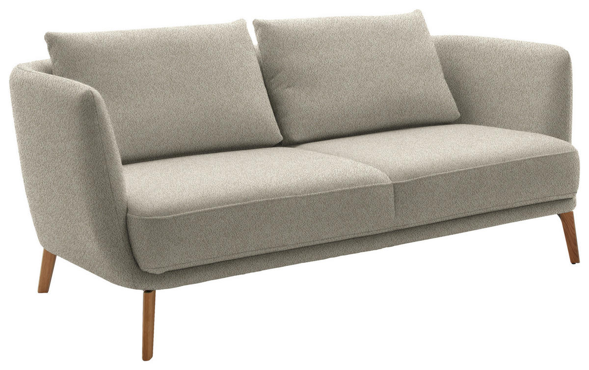 2,5-SITZER  in Flachgewebe Naturfarben  - Eichefarben/Naturfarben, Design, Holz/Textil (190/71/91cm) - Schöner Wohnen
