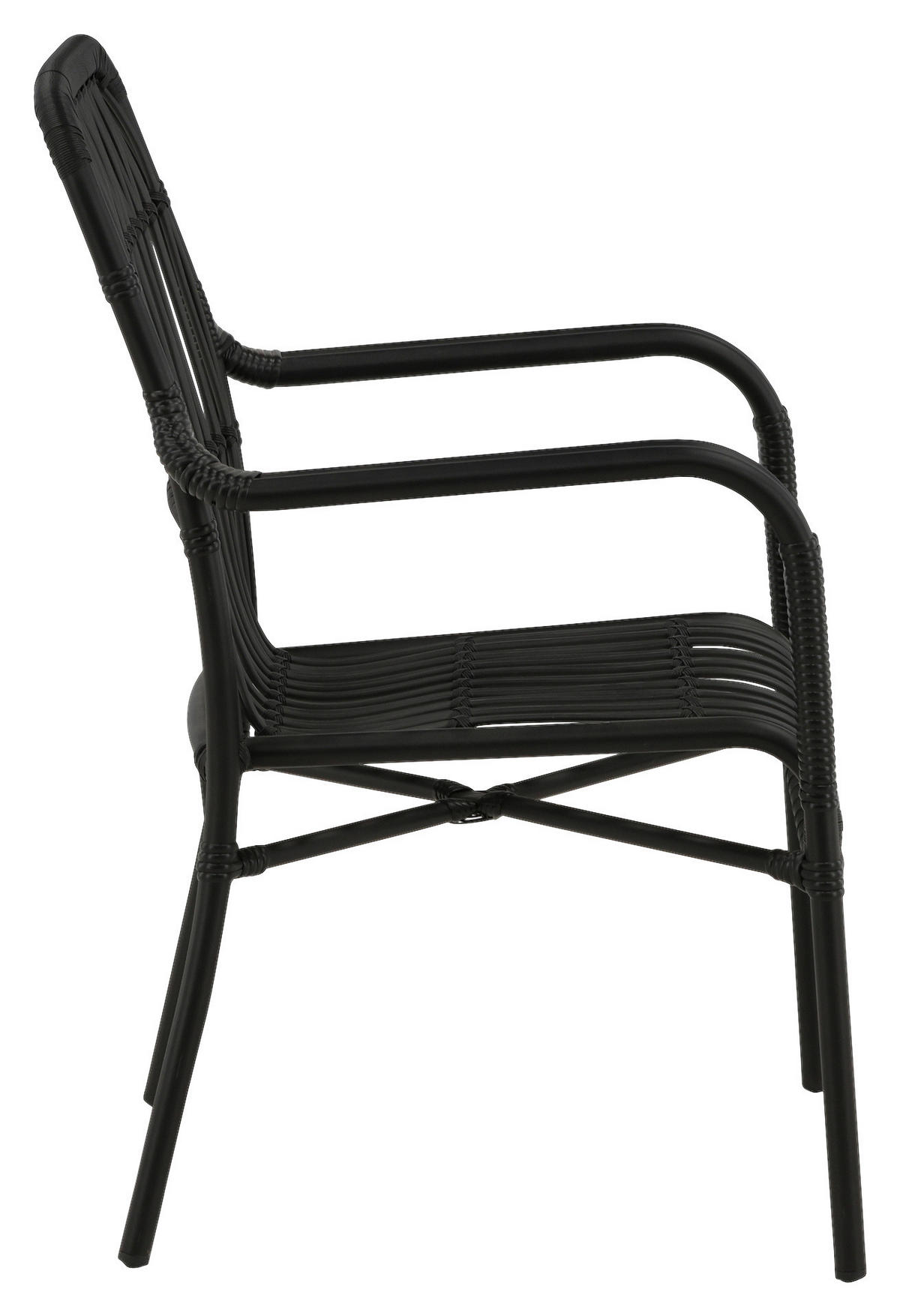 LOUNGESESSEL  - Schwarz, KONVENTIONELL, Kunststoff/Metall (57/90/64cm) - Gardenson