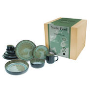 KOMBISERVICE Grün 10-teilig 2 Personen  - Grün, Trend, Keramik - Creatable