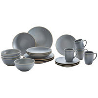 KOMBISERVICE Cafe del Mar 20-teilig  - Graublau, Trend, Keramik - ASA