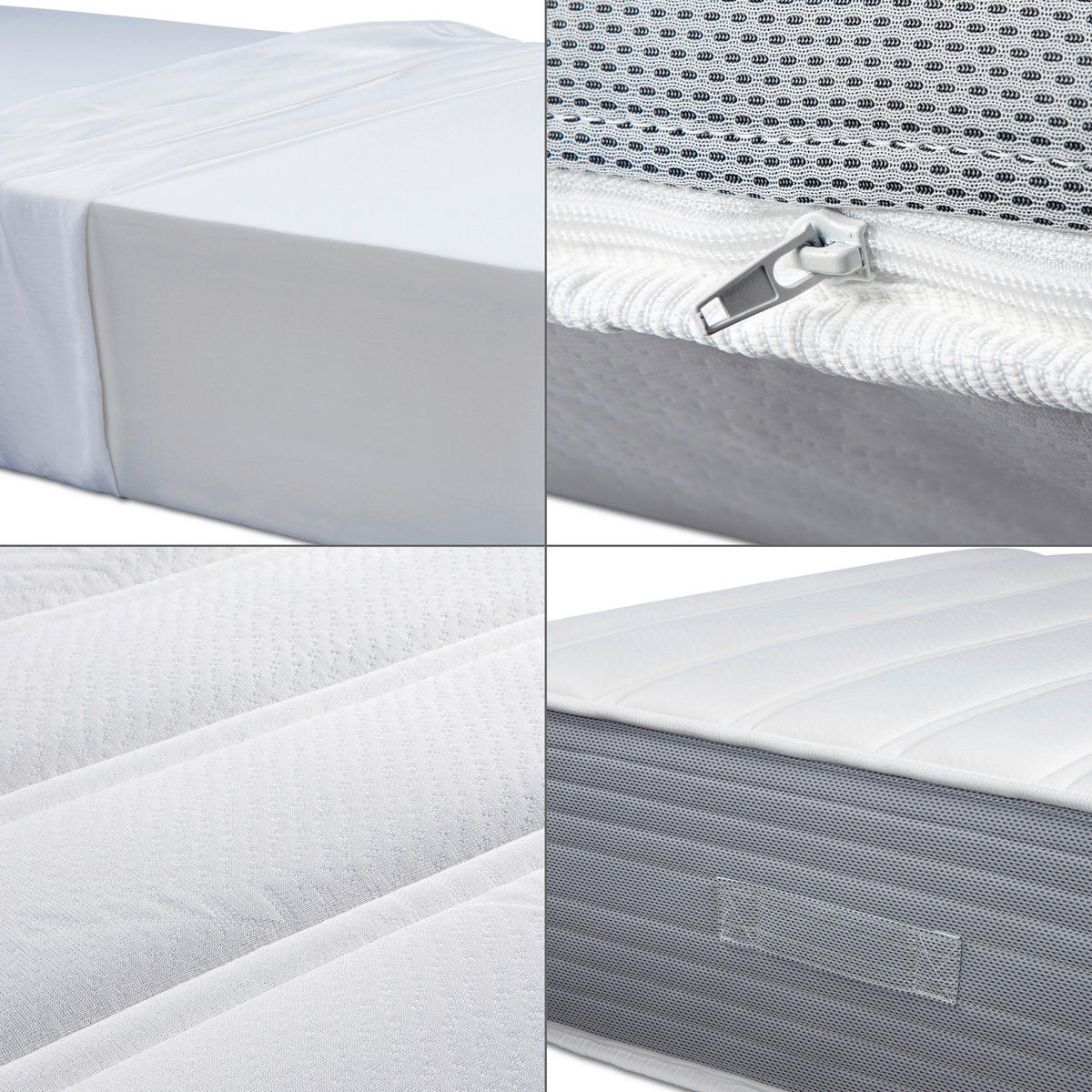 VISCOMATRATZE Boxspringmatratze 140/200 cm Höhe ca. 30 cm  - Weiß, Basics, Textil (140/200cm) - MID.YOU
