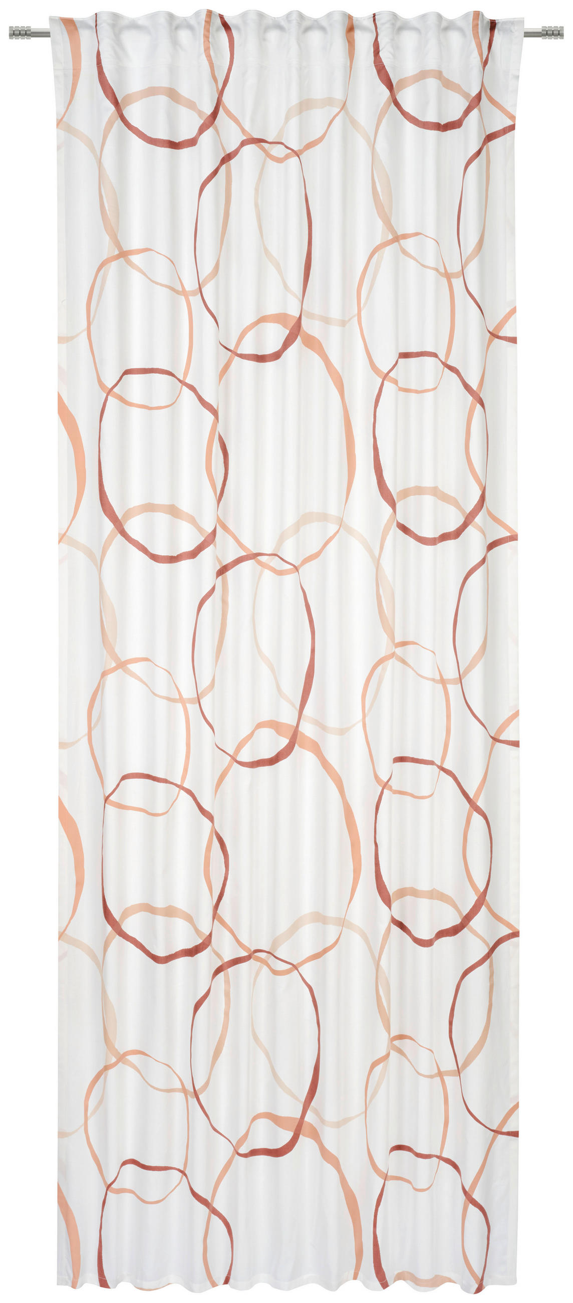 GARDINLÄNGD ej transparent  - vit/brun, Trend, textil (135/255cm) - Esposa