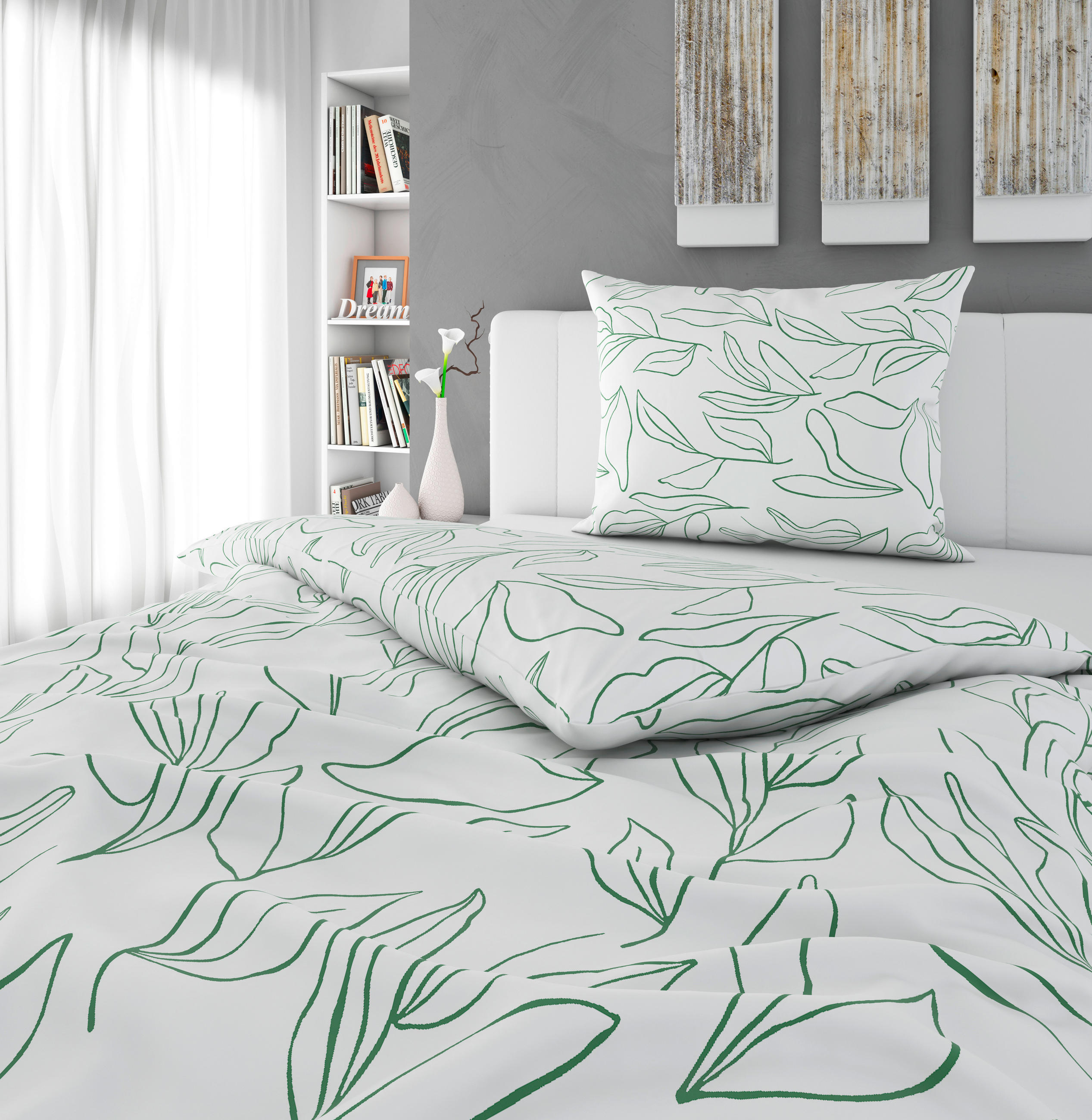 POVLEČENÍ - zelená, Konvenční, textil (140/200cm) - Esposa