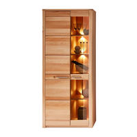 VITRINE  in massiv Kernbuche Kernbuche - Edelstahlfarben/Kernbuche, Natur, Glas/Holz (85/203/40cm) - Carryhome