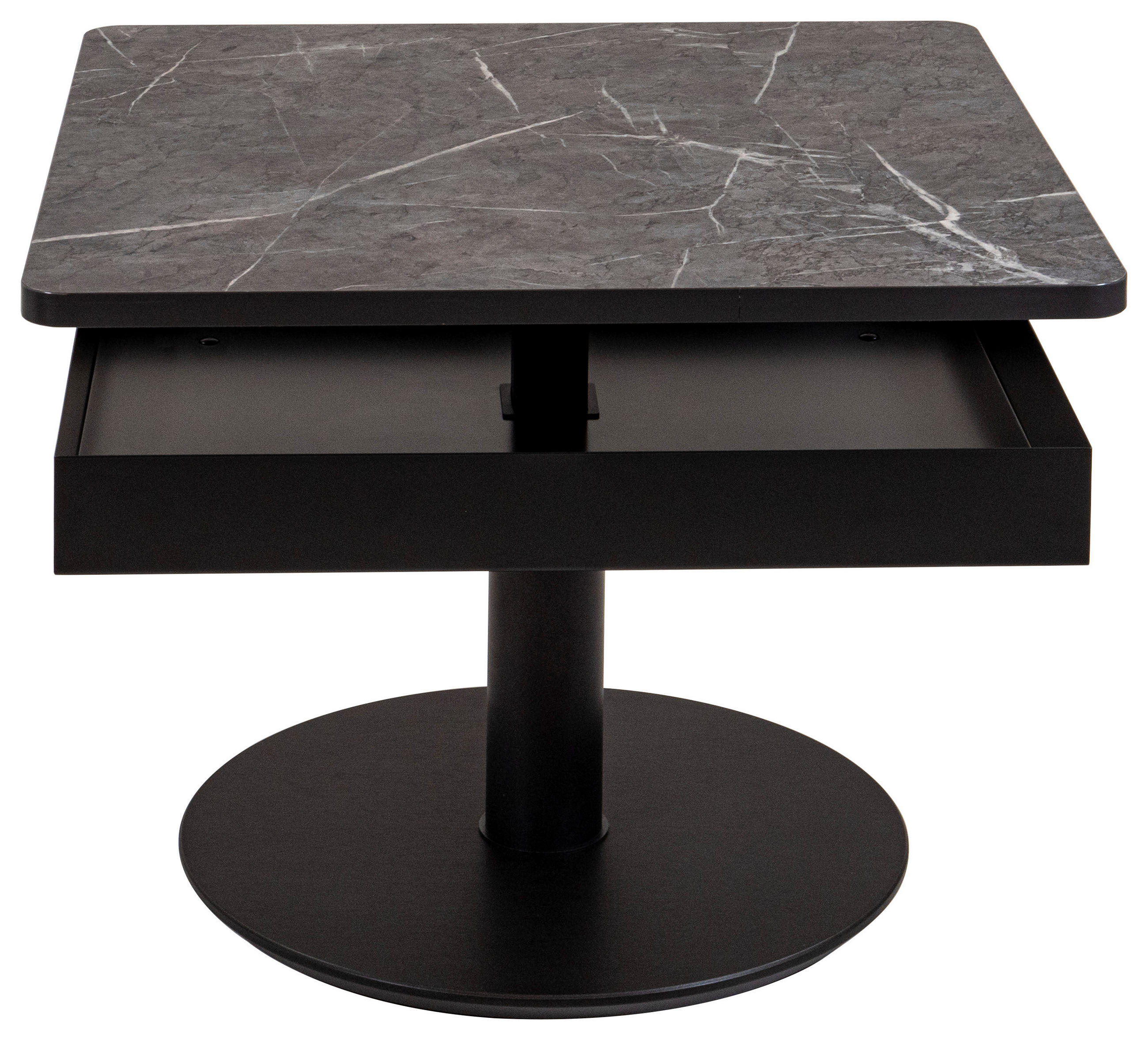 TABLE BASSE métal, matière synthétique, matériau de bois 67/67/45-63 cm   - gris/anthracite, Design, métal/matière synthétique (67/67/45-63cm) - Venda