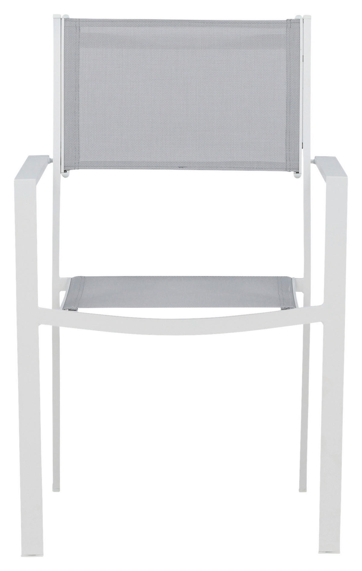 STAPELSESSEL - Weiß, KONVENTIONELL, Textil/Metall (56.5/88/61cm) - Gardenson