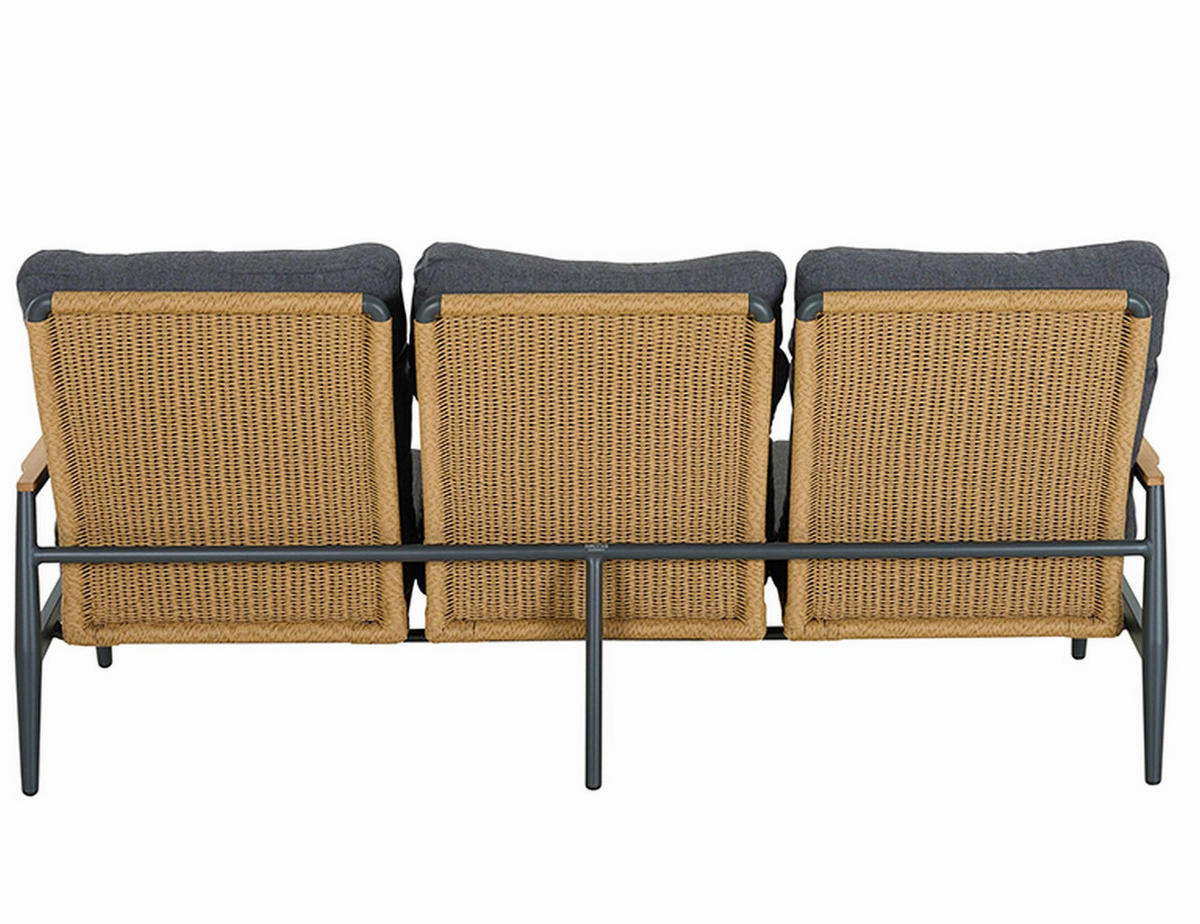 LOUNGEGARNITUR Teakholz Aluminium  - Anthrazit/Grau, Basics, Holz/Metall - Siena Garden