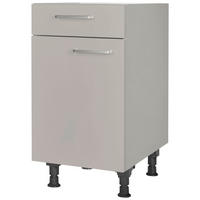 SCHUBKASTENUNTERSCHRANK 45/87/56 cm  in Grau  - Edelstahlfarben/Grau, MODERN, Holzwerkstoff/Metall (45/87/56cm) - Nobilia