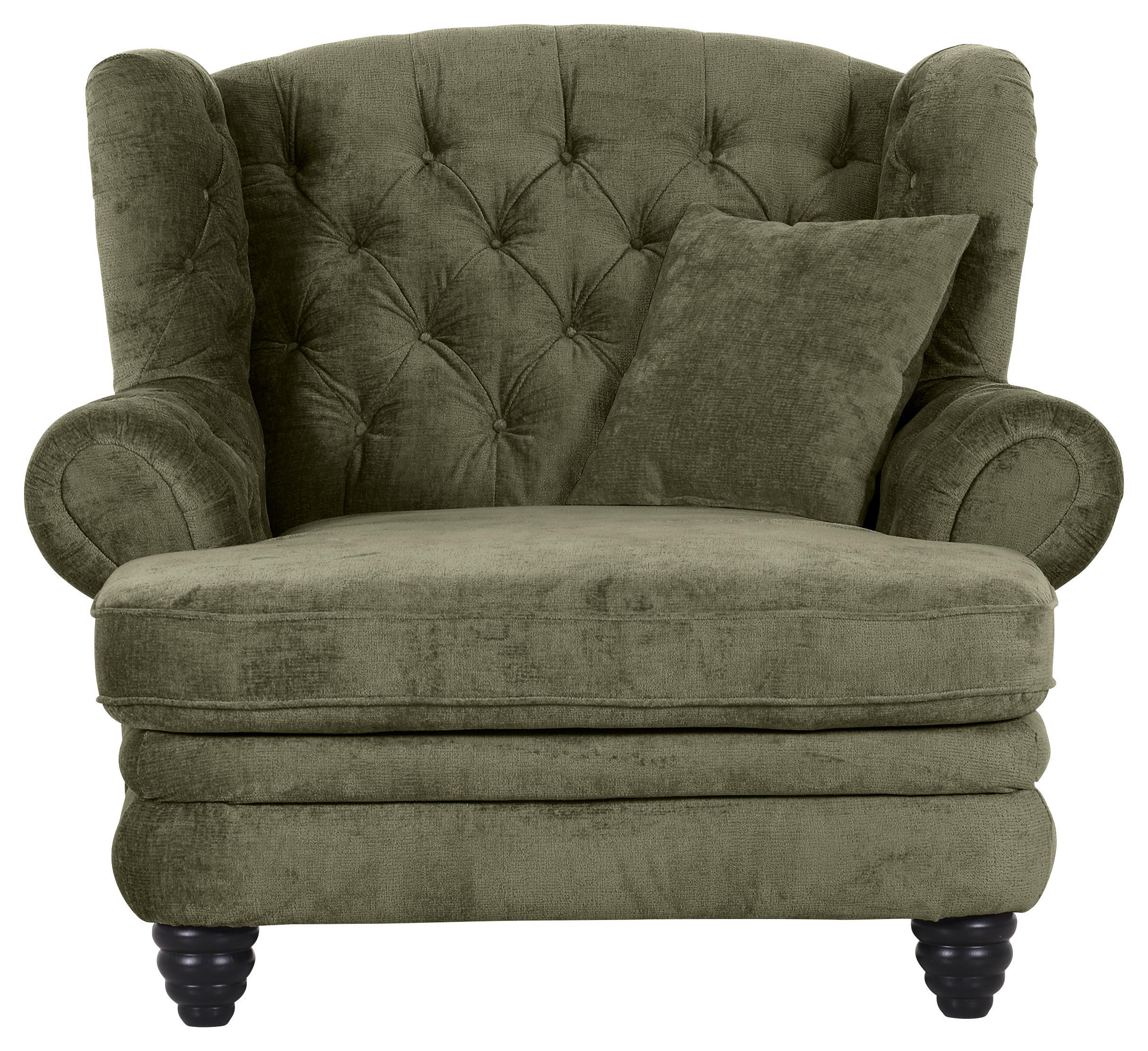 Thumbnail - Landscape Xxl-Sessel, Olivgrün, Textil, Buche, massiv, Füllung: Polyester, 127x106x149 cm, Stoffauswahl, Wohnzimmer, Ses...