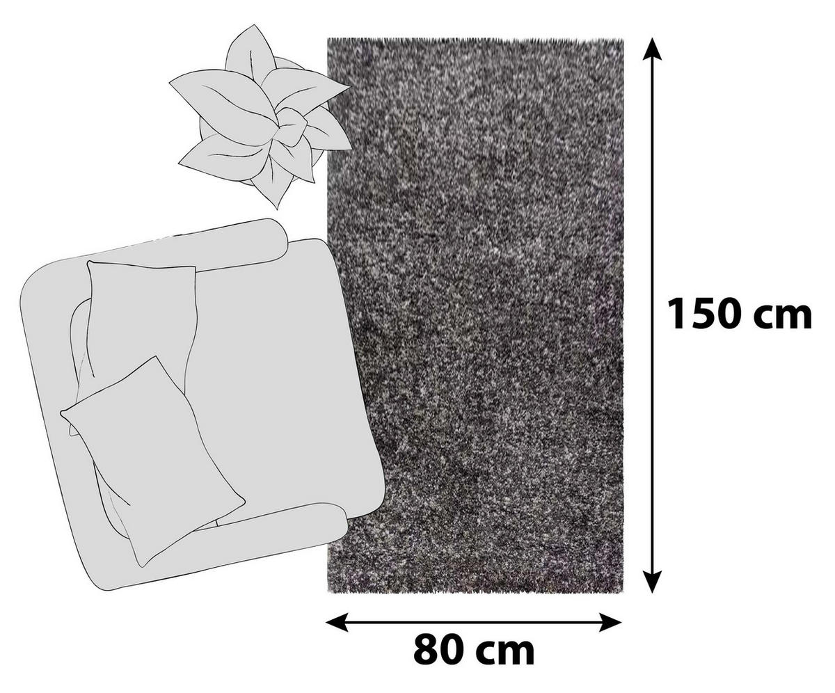 HOCHFLORTEPPICH 80/150 cm Enjoy Taupe  - Taupe, KONVENTIONELL, Textil (80/150cm) - Novel