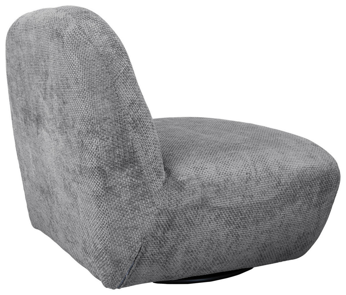 SESSEL in Struktur Grau  - Schwarz/Grau, Basics, Textil/Metall (85/74/85cm) - Livetastic