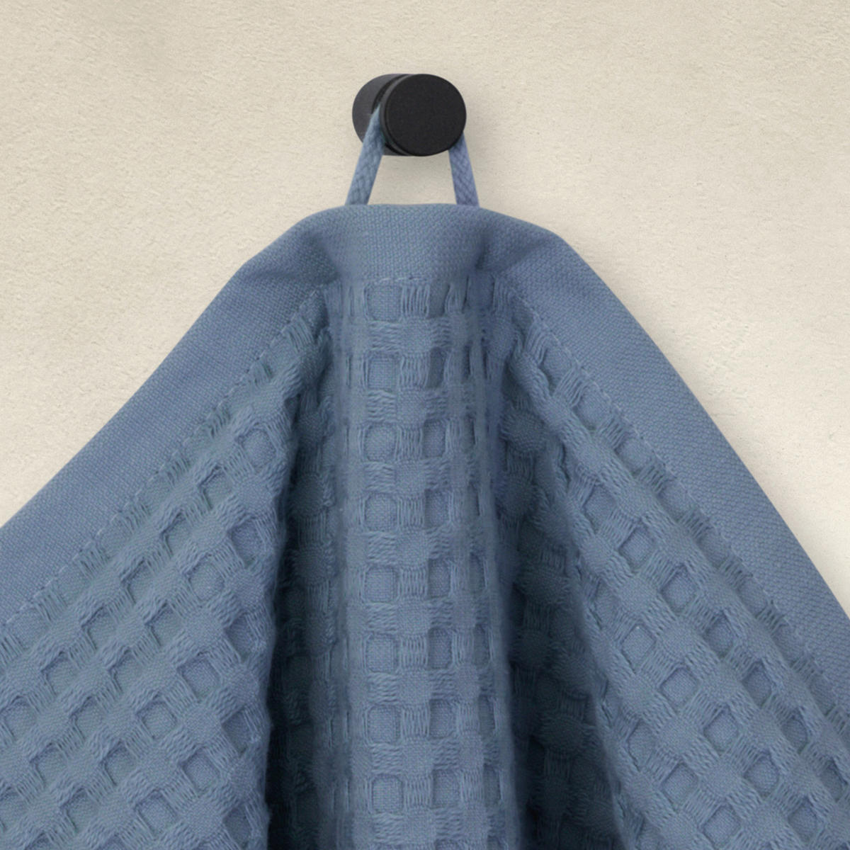 DUSCHTUCH PIQUEE 70/140 cm  - Blau, Basics, Textil (70/140cm) - Moeve